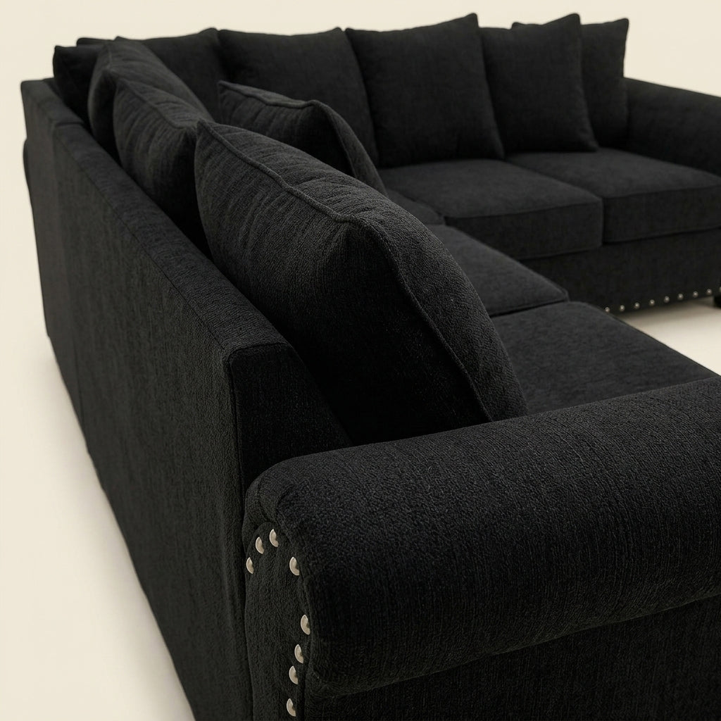 Harrison Corner Sofa | Studded Detail, Made to Order UK