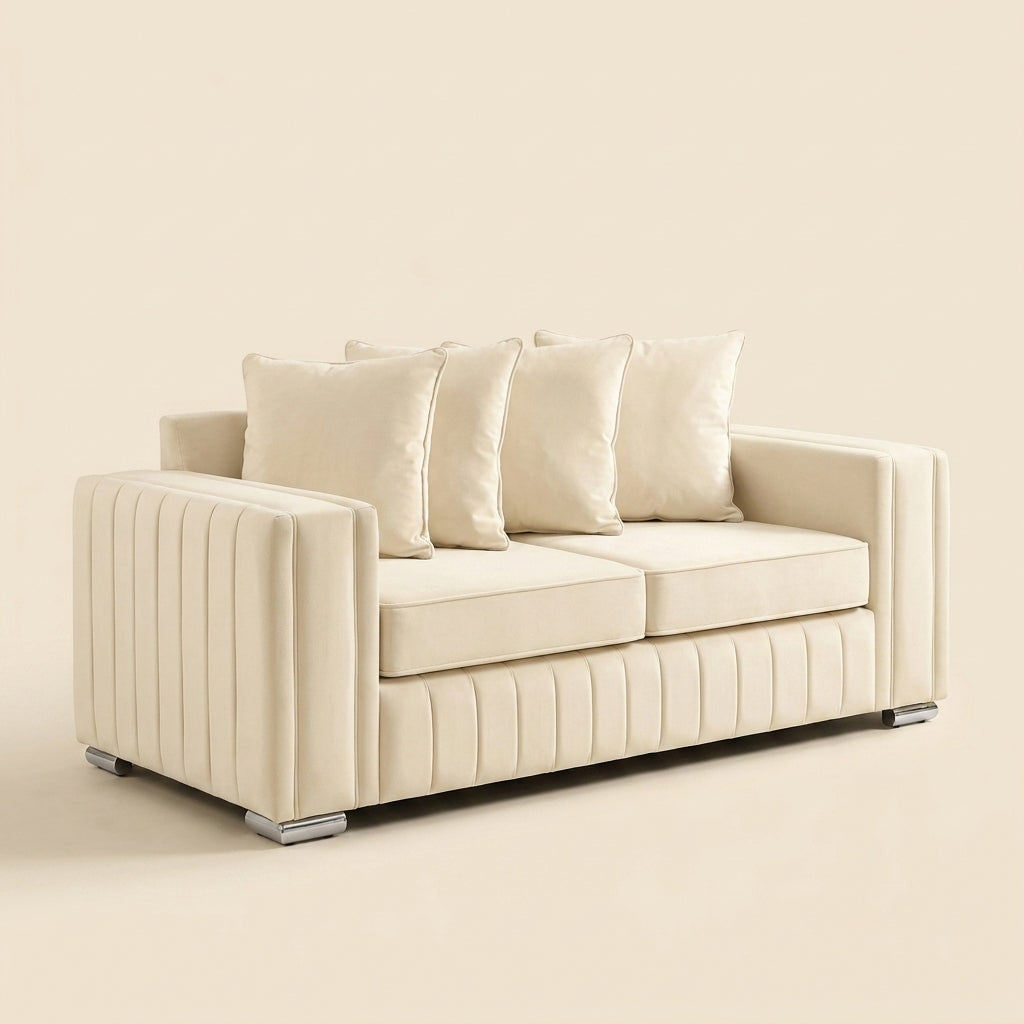 Alaska Corner Sofa - 2 Seater and 3 Seater - Cream