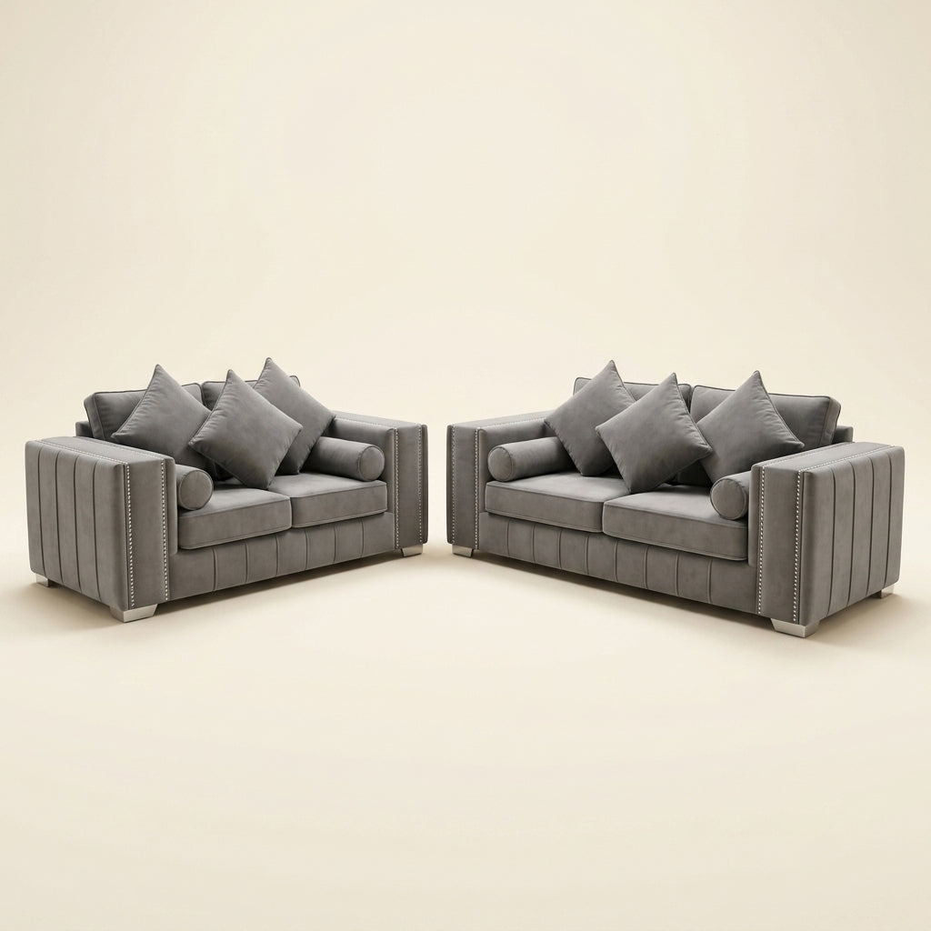 Alaska Corner Sofa - 2 Seater and 3 Seater - Grey