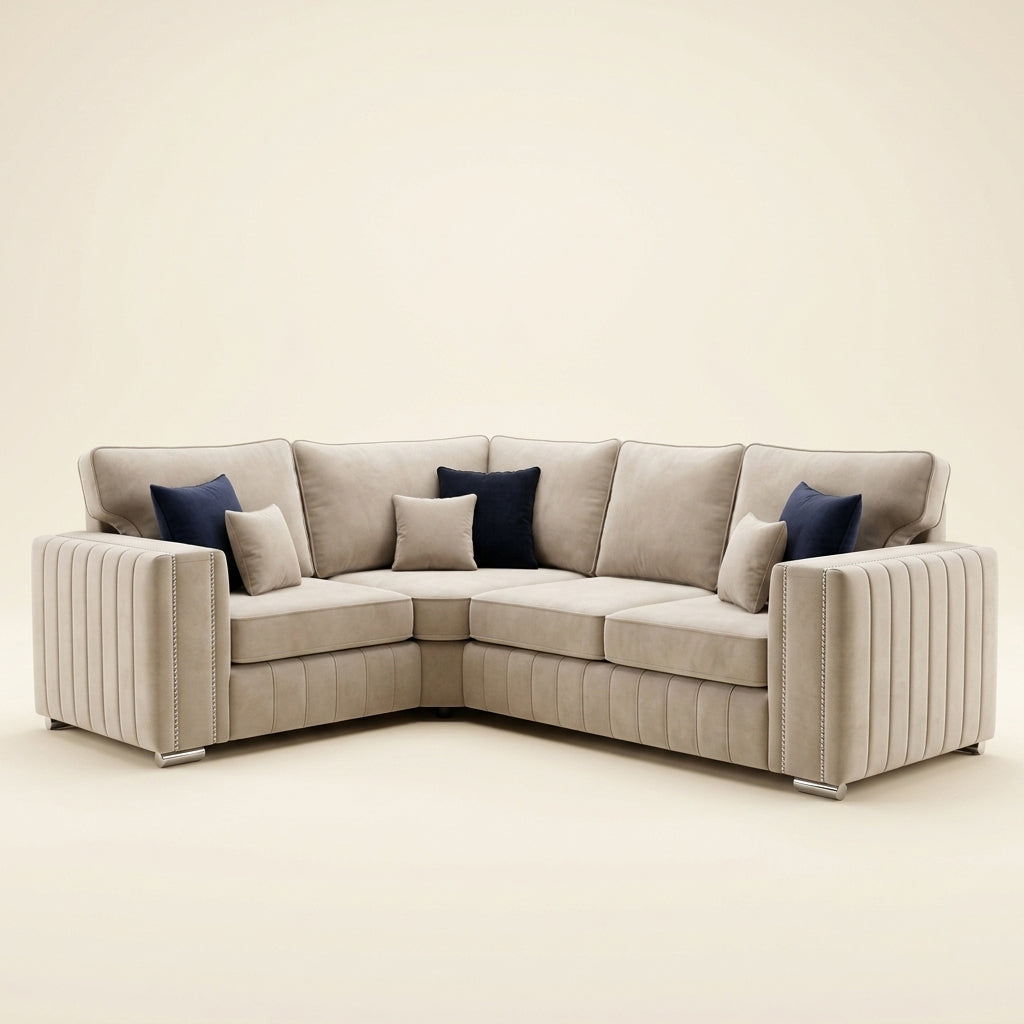 Alaska Corner Sofa - 4 Seater Corner - Silver
