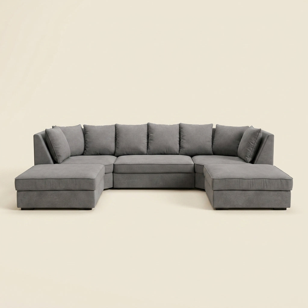 Bishop U-Shape Sofa - Grey