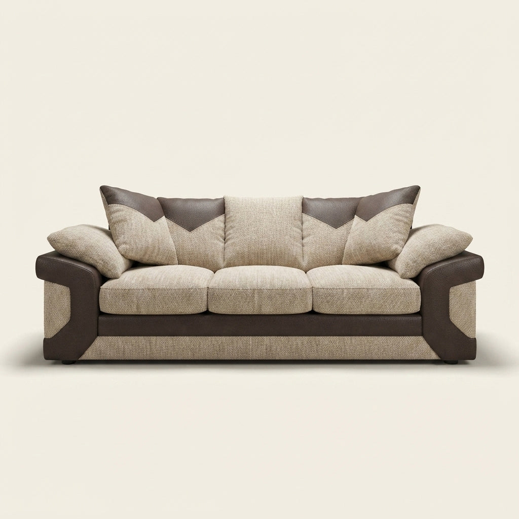 Dino Corner Sofa - 2 Seater and 3 Seater - Brown