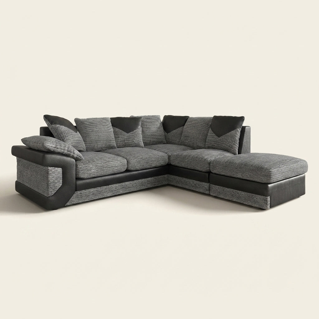 Dino Corner Sofa - 5 Seater Corner - Grey