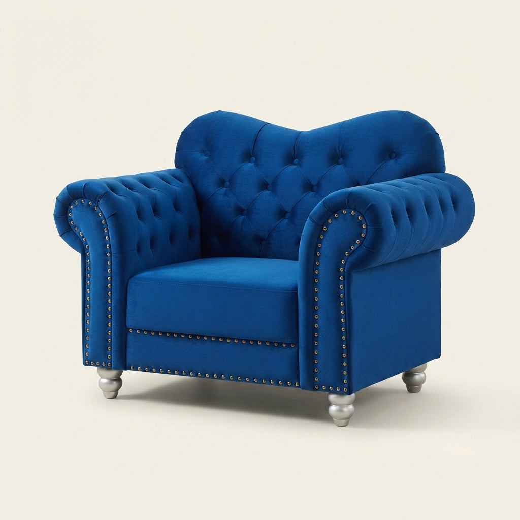 Elegance Sofa - 1 Seater - Blue