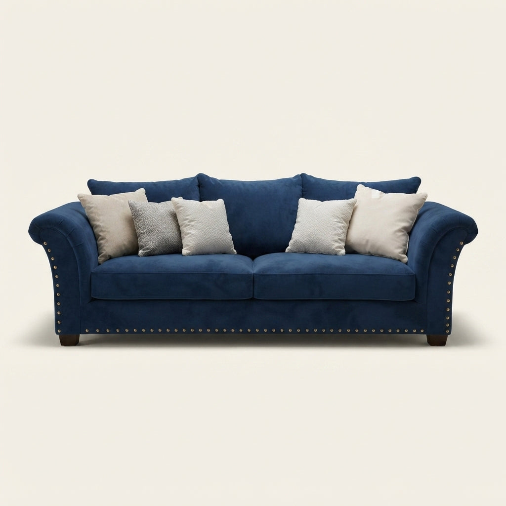 Harrison Corner Sofa - 2 Seater and 3 Seater - Blue