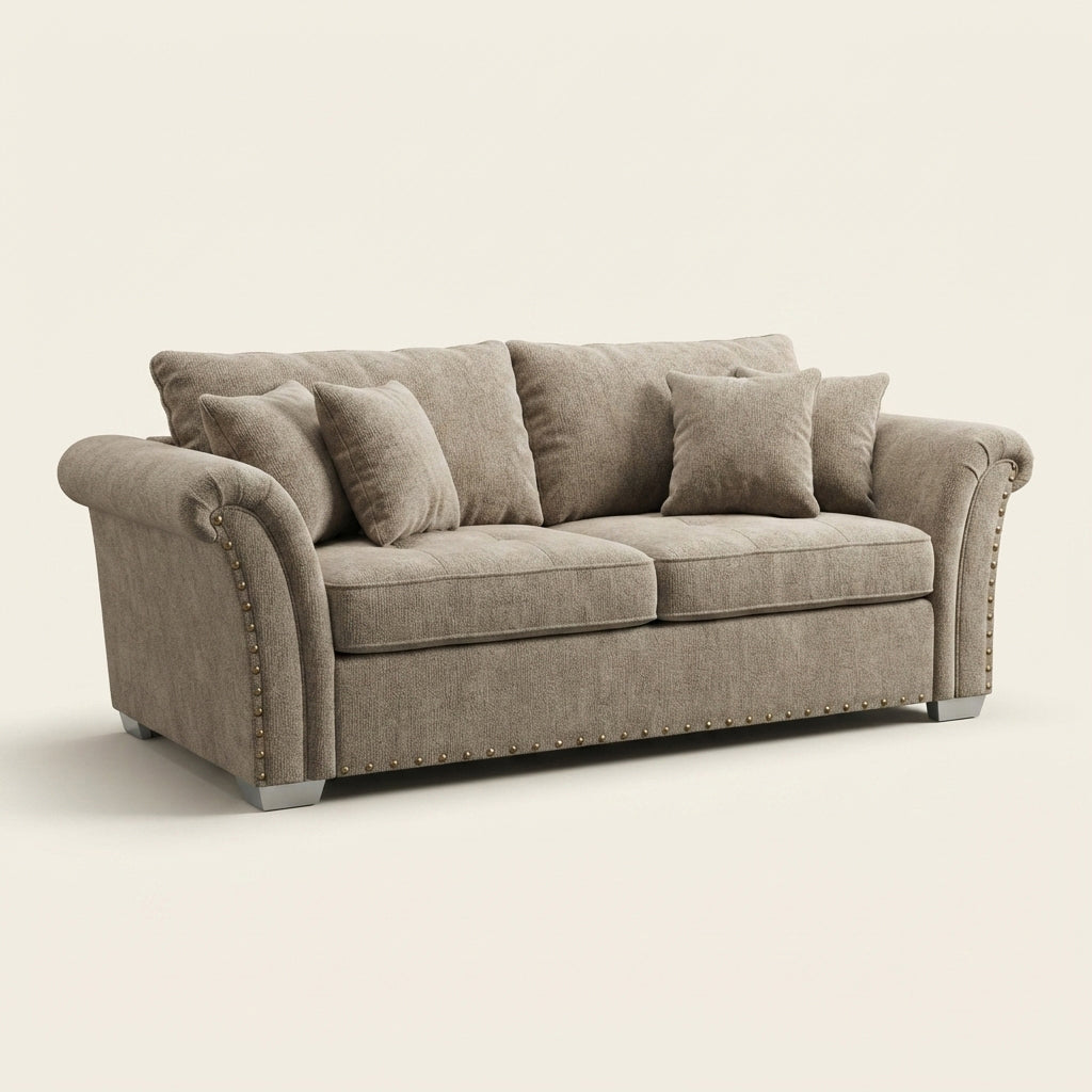 Harrison Corner Sofa - 2 Seater and 3 Seater - Light Brown