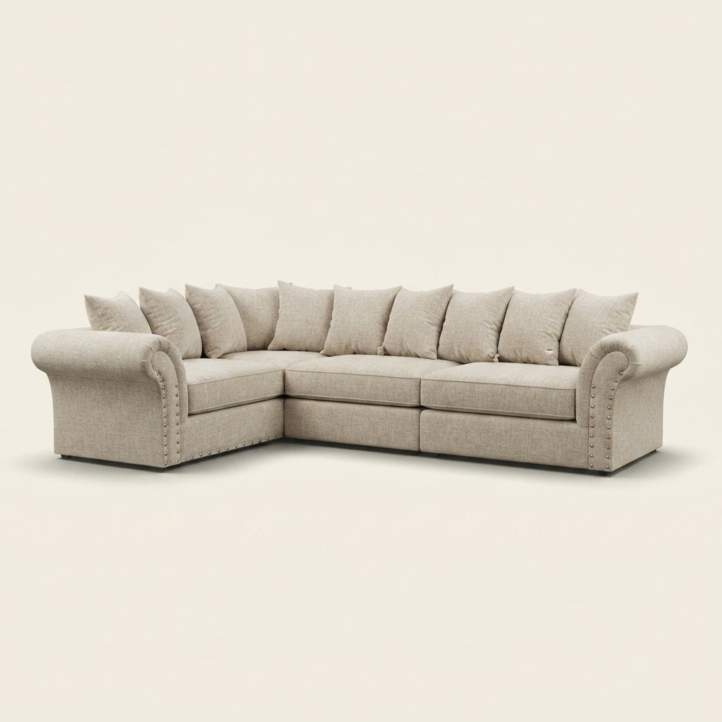 Harrison Corner Sofa - 4 Seater Corner - Cream