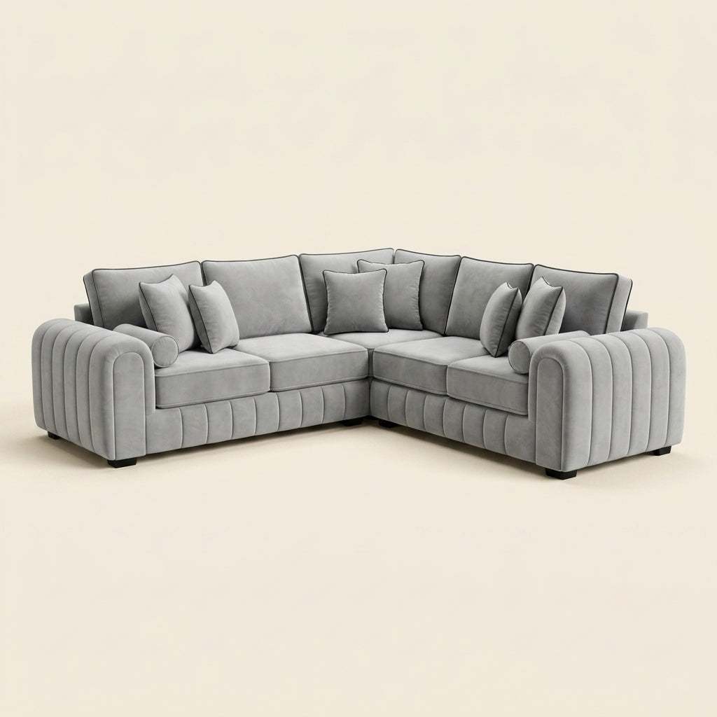 Lilly Corner Sofa - 4 Seater Corner - Grey