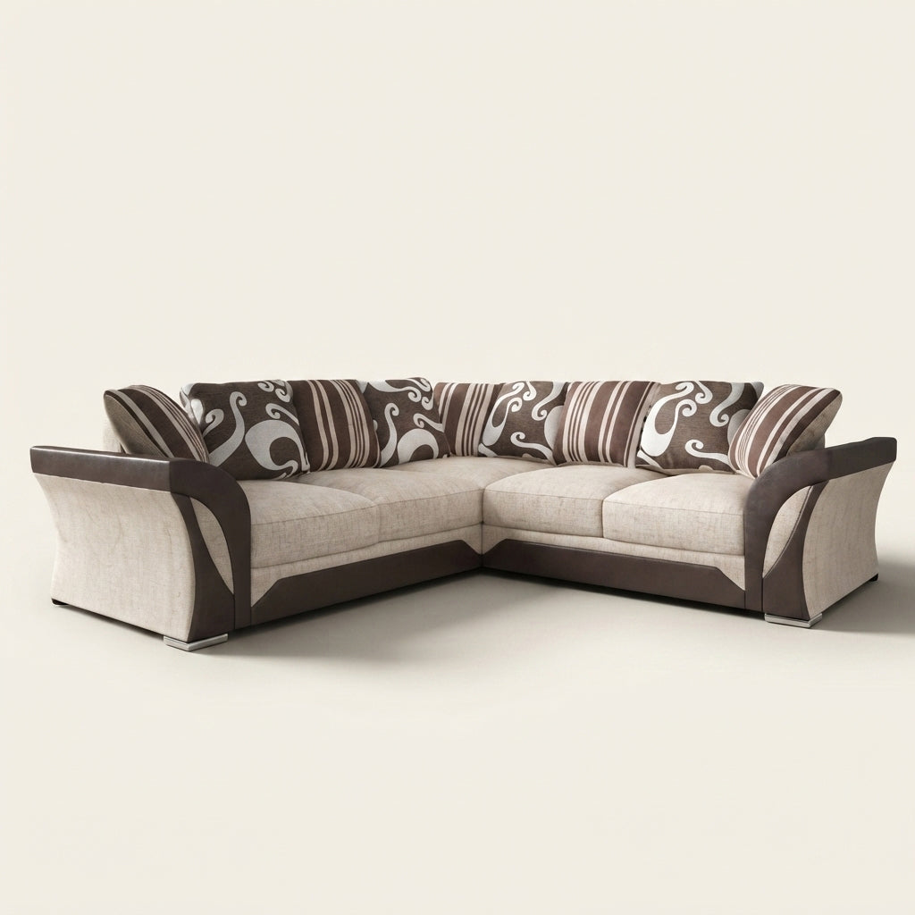 Shannon Corner Sofa - 5 Seater Corner - Brown