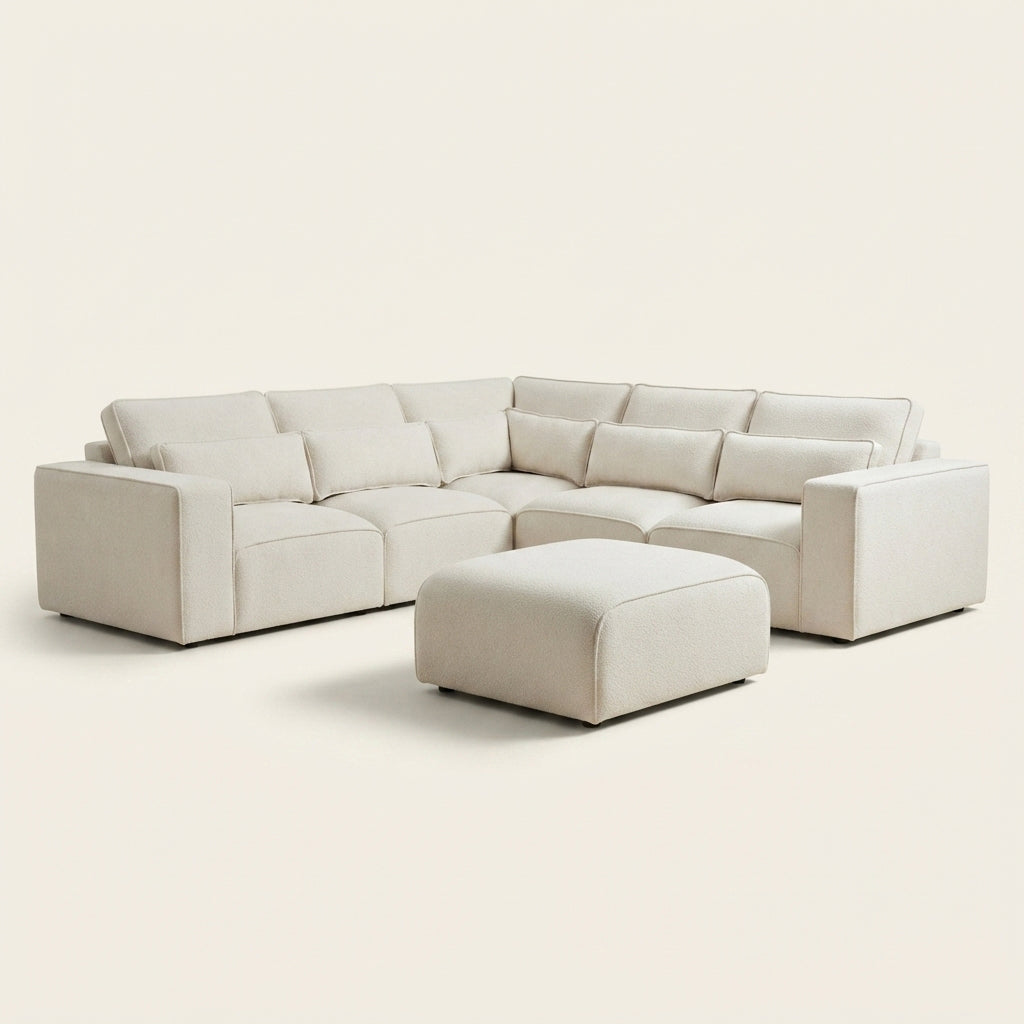 Sloane Corner Sofa - 5 Seater Corner - Silver