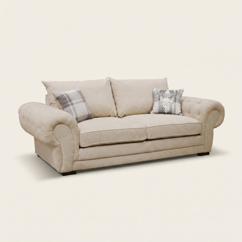 Verona Corner Sofa - 2 Seater and 3 Seater - Cream