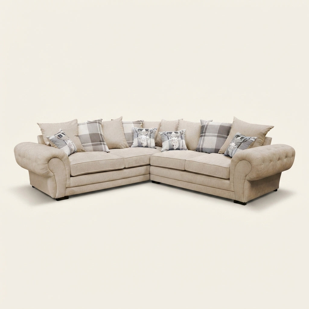 Verona Corner Sofa - 4 Seater Corner - Cream