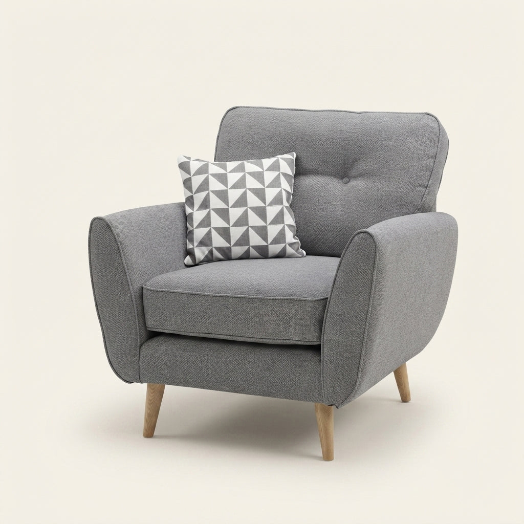 Zinc Corner Sofa - 1 Seater - Grey