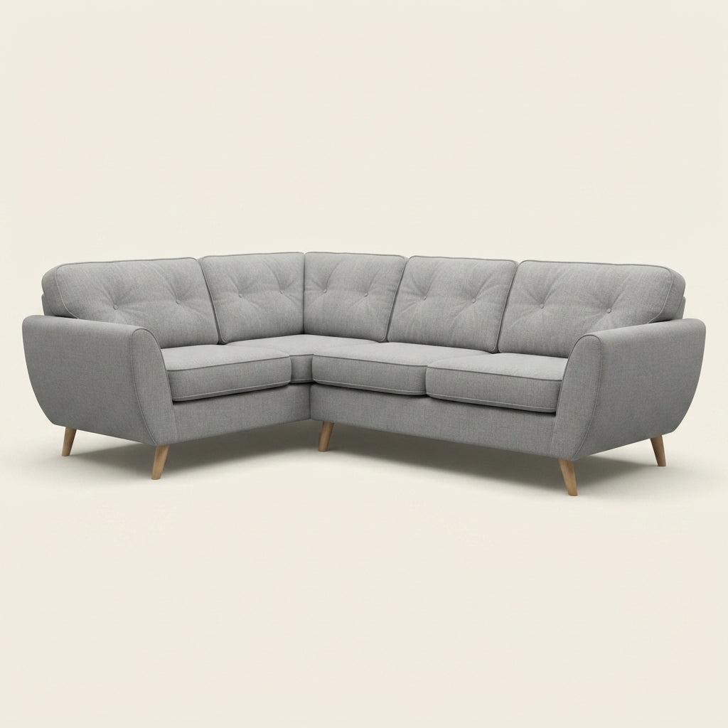Zinc Corner Sofa - 4 Seater Corner - Light Grey
